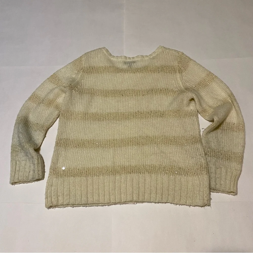 ⭐️ Apt. 9 Cream Striped Sweater size extra large🍁 - Picture 5 of 5